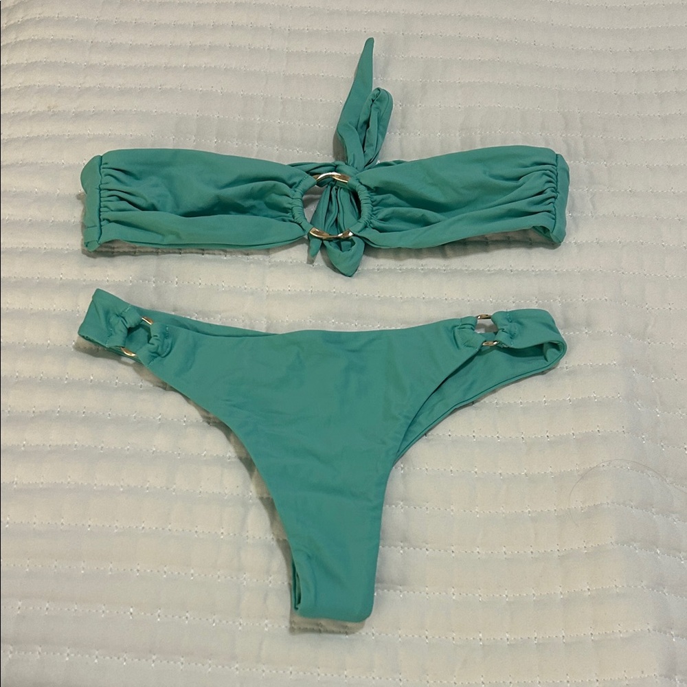 Ria Lynn Swim New Bikini with Ring Accents